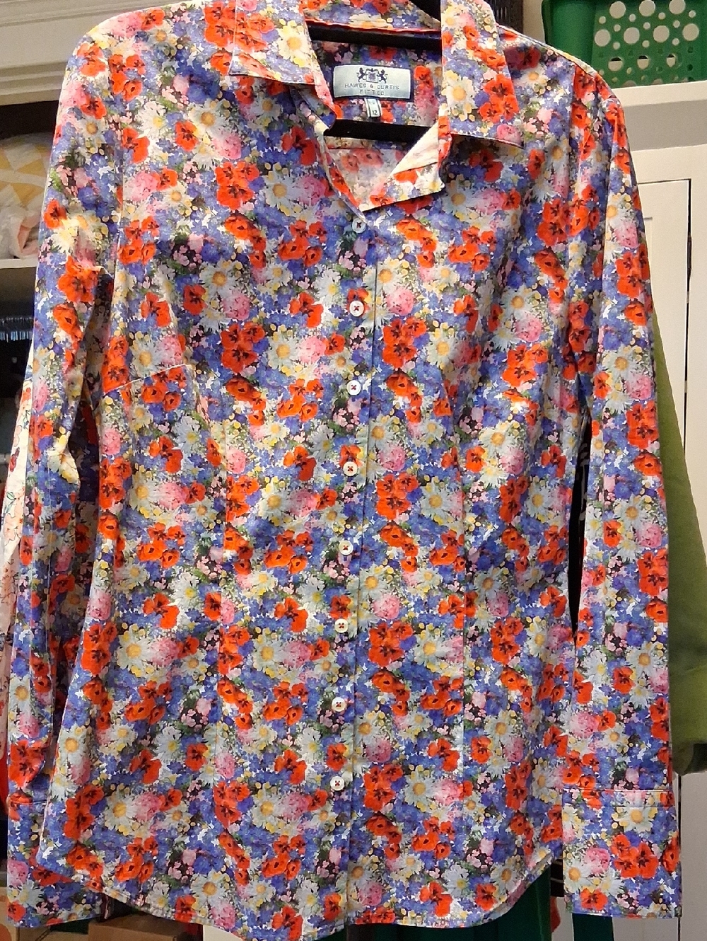 NWOT British Hawes & Curtis UK 12, US 6 Fitted Cotton Stretch